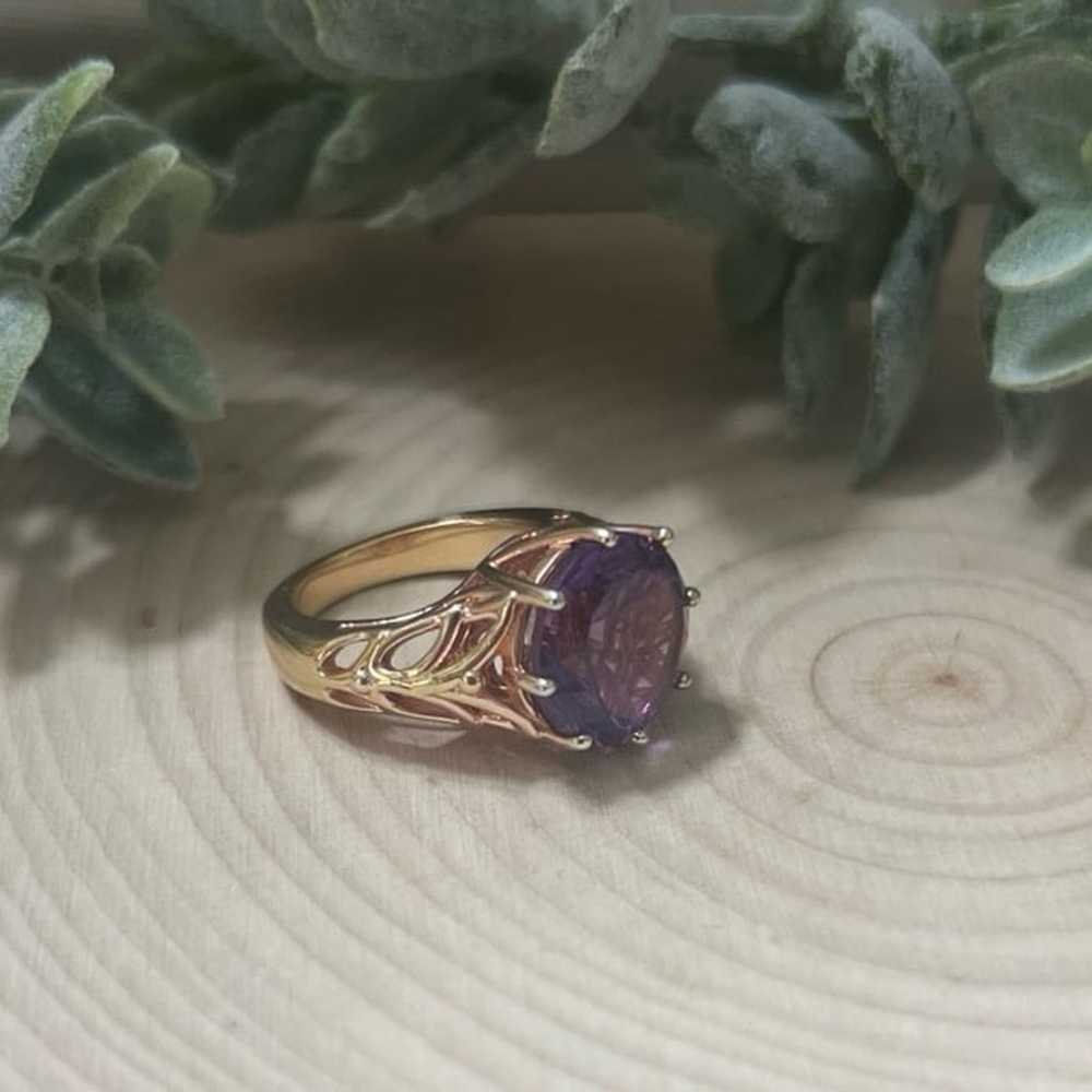 Brazilian Amethyst 3.88 CTW Quantum Cut Ring - image 8