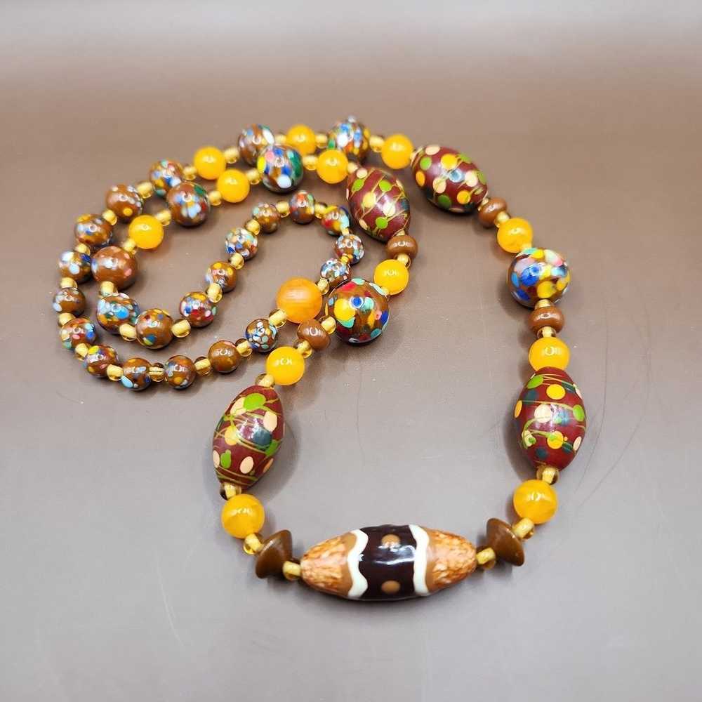 Art Deco Inspired Rare Antique Beaded Necklace - image 1