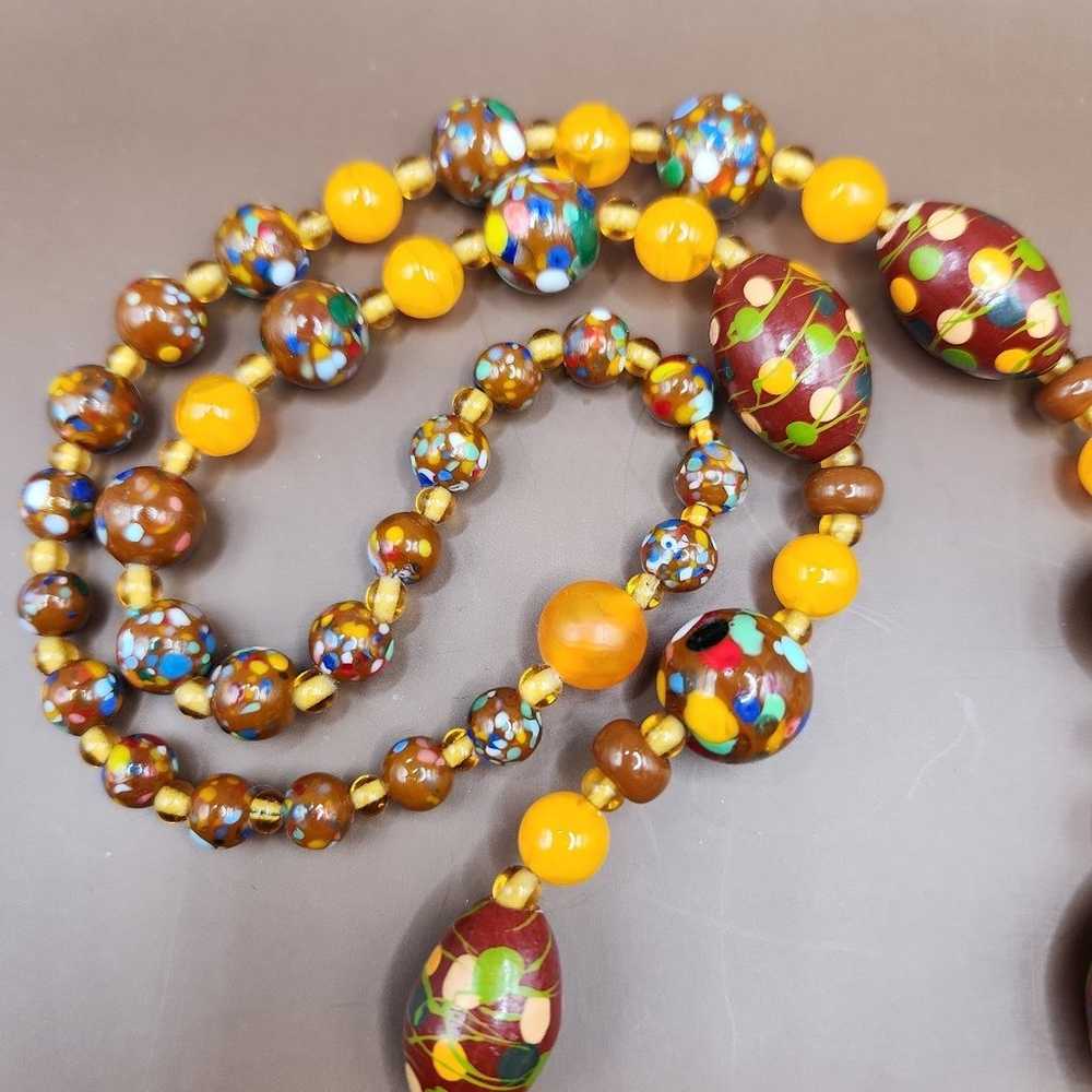 Art Deco Inspired Rare Antique Beaded Necklace - image 3