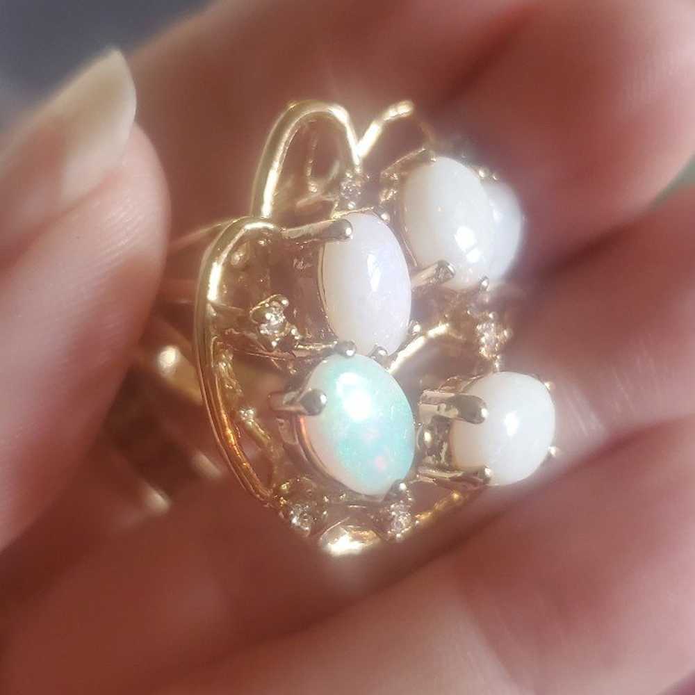 Gold plated opal ring - image 4