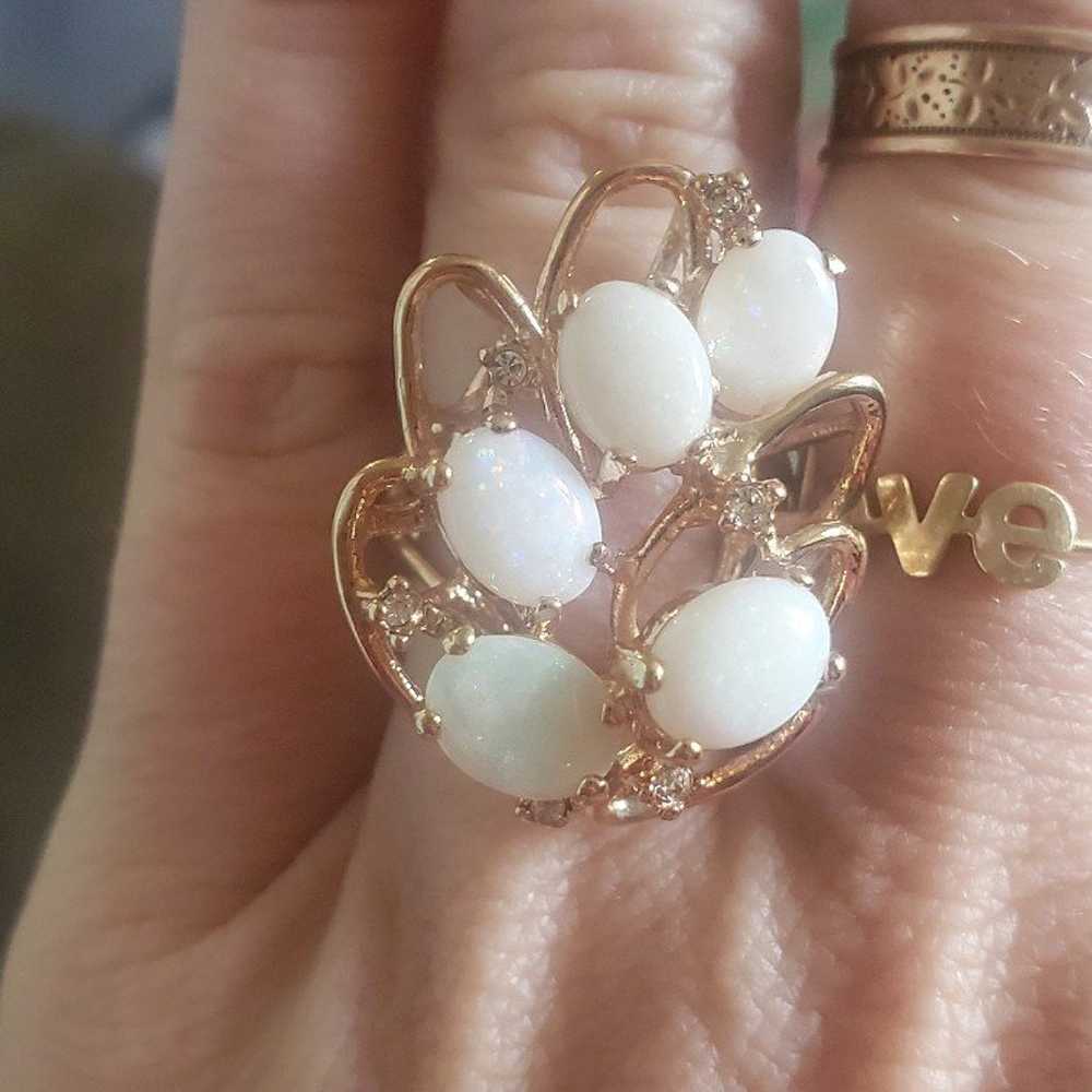 Gold plated opal ring - image 9