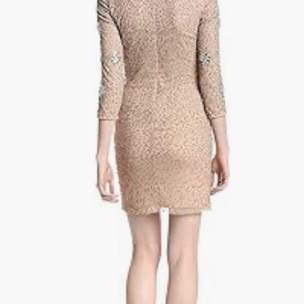 NWT French connection nude dress with silver embe… - image 2