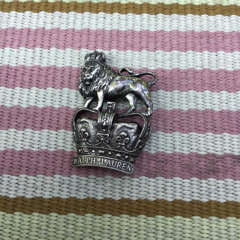 Vintage silvertone Ralph Lauren brooch - image 6