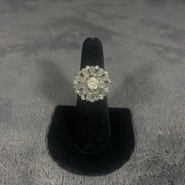 Vintage Rhinestone adjustable ring