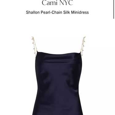 Cami NYC shallon pearl chain mini dress navy - image 1