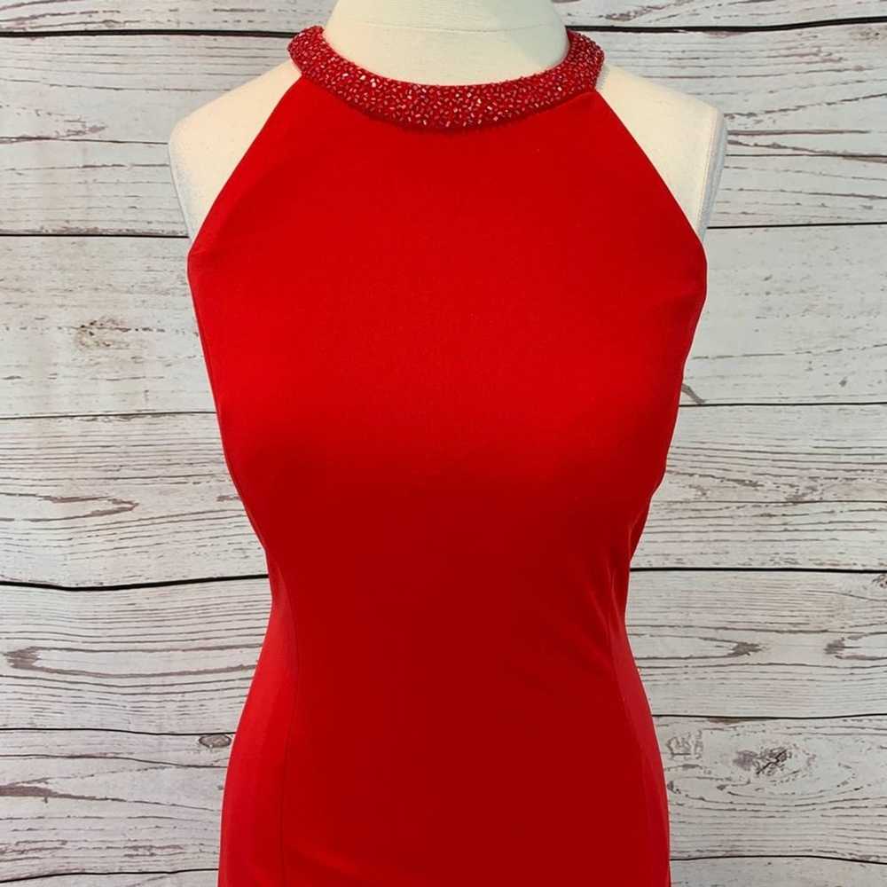 JS Boutique red long beaded high neck - image 2