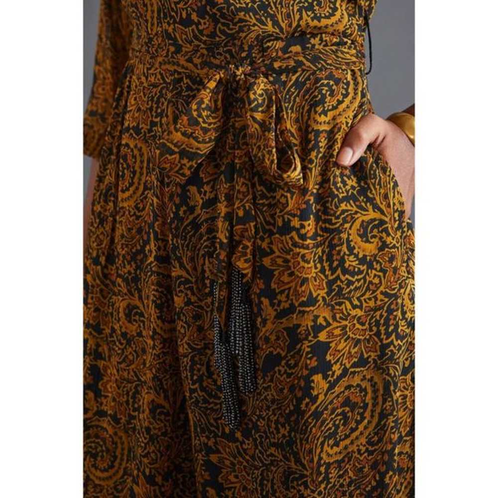 Anthropologie Paisley One-Shoulder JumpsuitSize S… - image 2