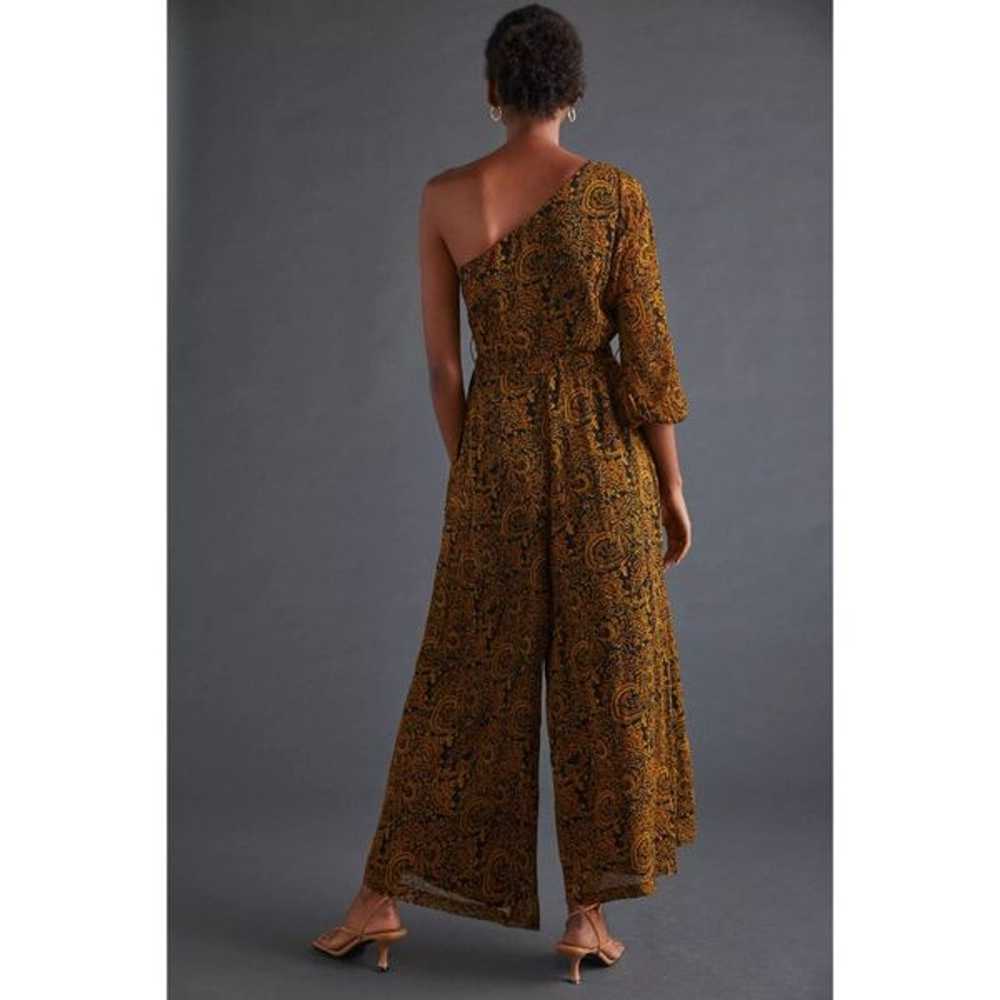 Anthropologie Paisley One-Shoulder JumpsuitSize S… - image 3