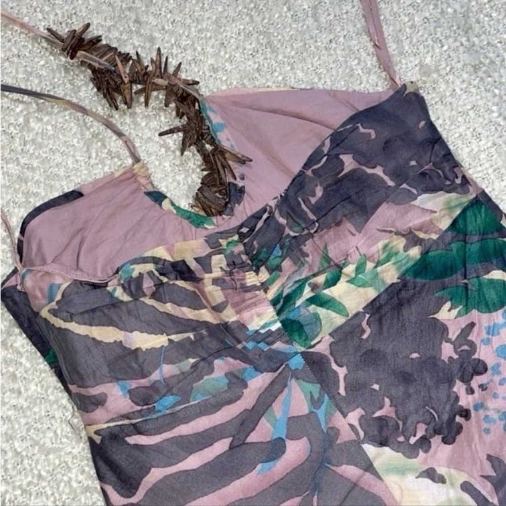 Armani Exchange Size 6 Tropical Print Halter Sund… - image 10