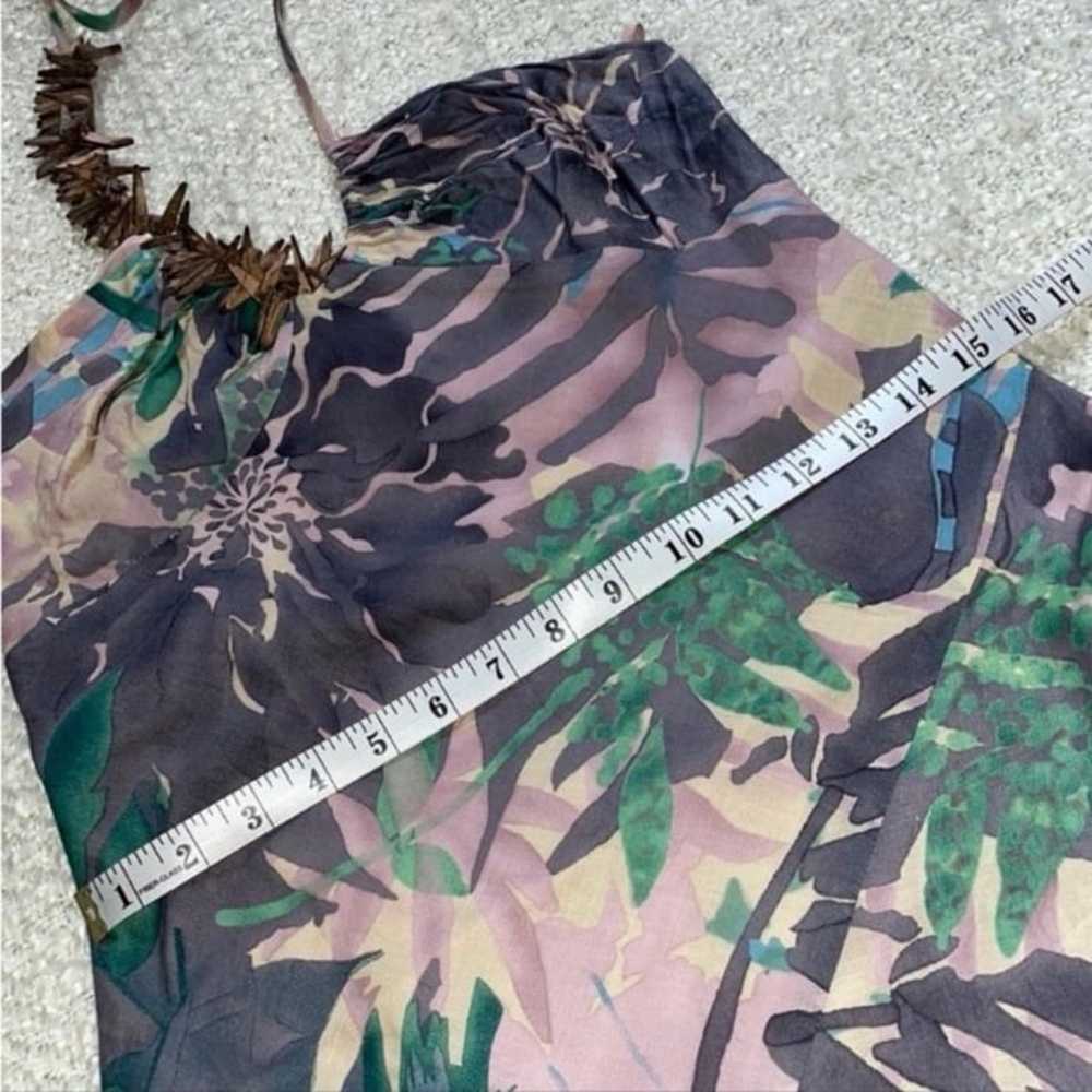 Armani Exchange Size 6 Tropical Print Halter Sund… - image 7