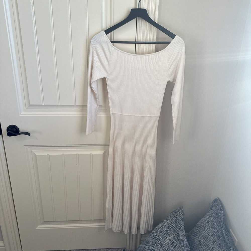 NWT Lilysilk Cream silk dress size 6US round neck… - image 2