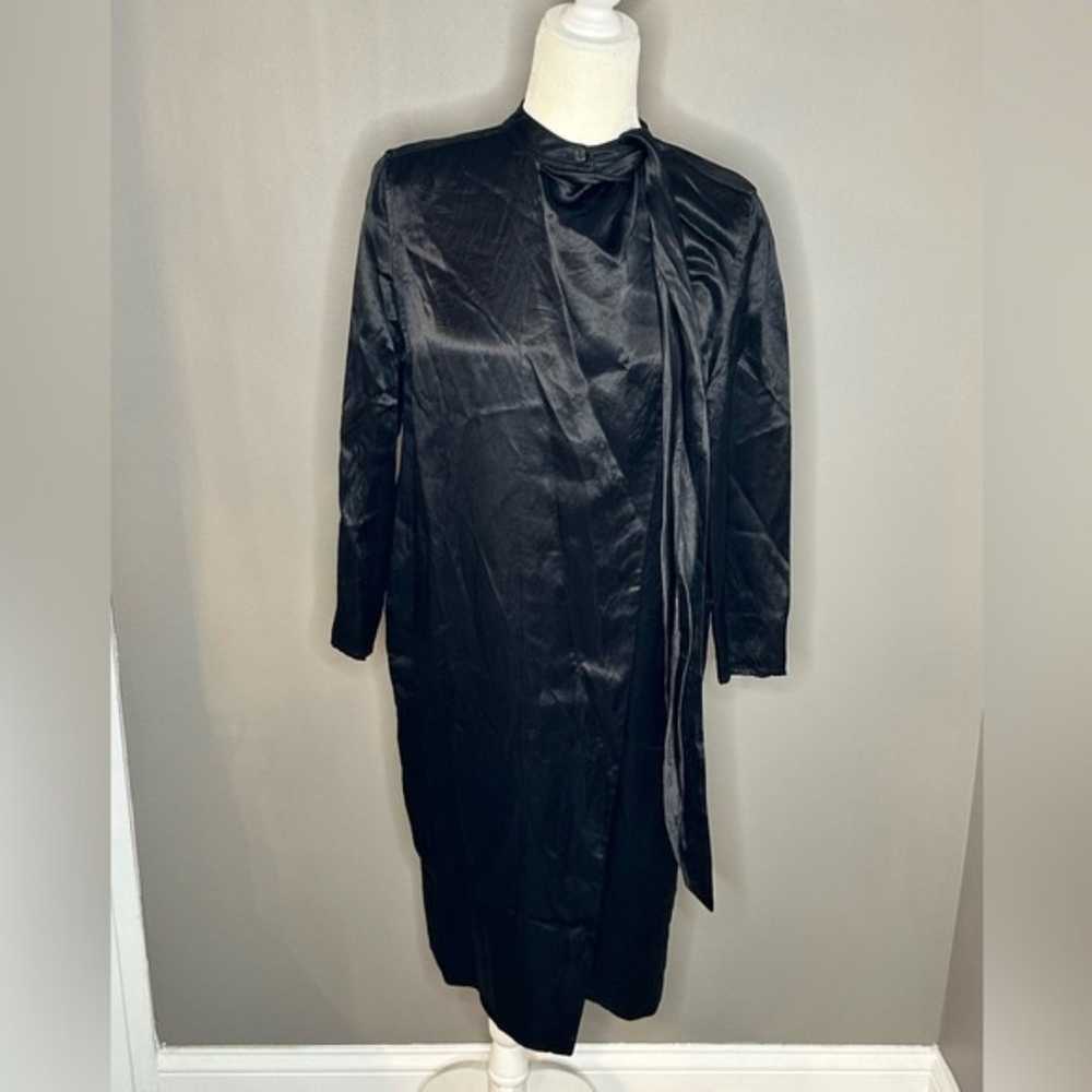 Acne Studios black satin knee length dress size 34 - image 11