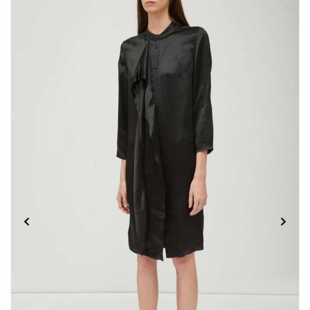 Acne Studios black satin knee length dress size 34 - image 5