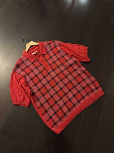 Supreme Supreme Plaid Knit Short-Sleeve Polo ‘RED’