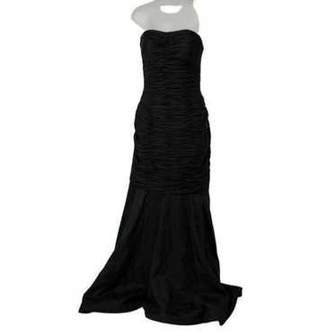 Jovani Black Trumpet 100% Silk Strapless Formal Go