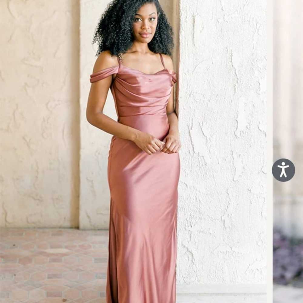 Revelry Satin Sienna Rose Quartz Bridesmaid dress… - image 1