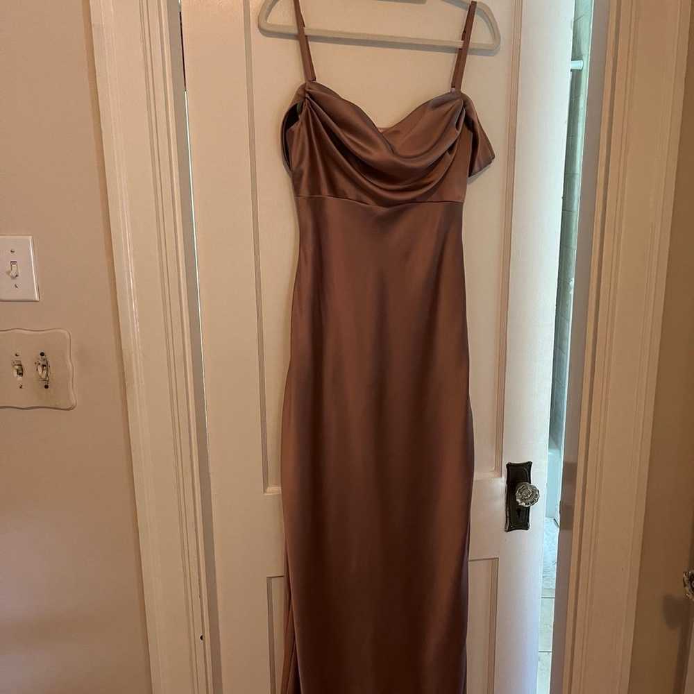 Revelry Satin Sienna Rose Quartz Bridesmaid dress… - image 5