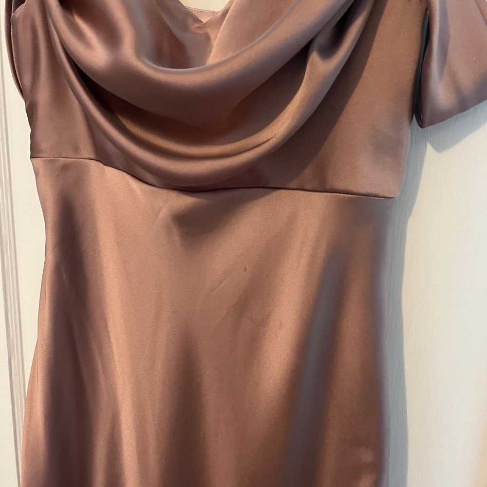 Revelry Satin Sienna Rose Quartz Bridesmaid dress… - image 6