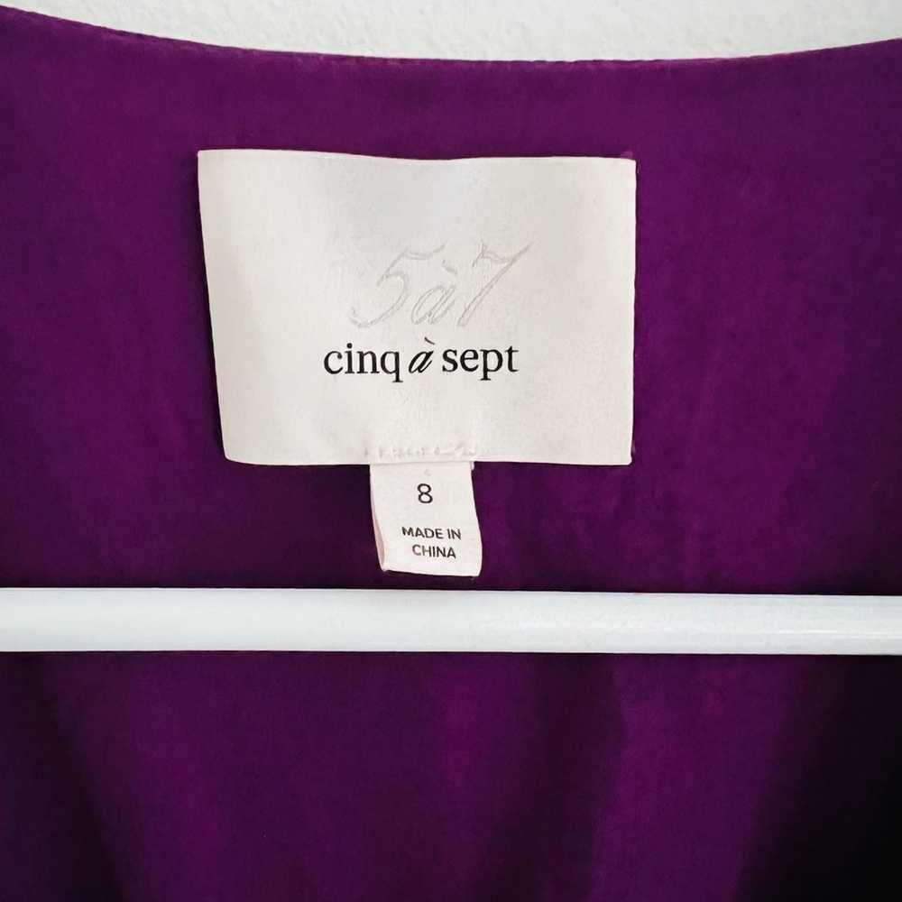 Cinq a Sept Annali Purple 100% Silk Mini Crepe Dr… - image 4