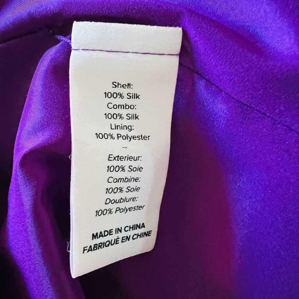 Cinq a Sept Annali Purple 100% Silk Mini Crepe Dr… - image 5