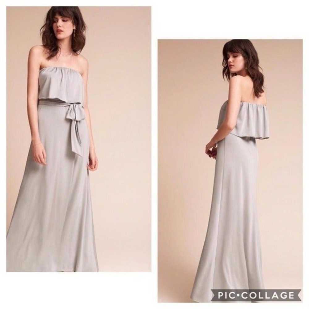 New BHLDN x TwoBirds Gray Ruffle Dress - image 1