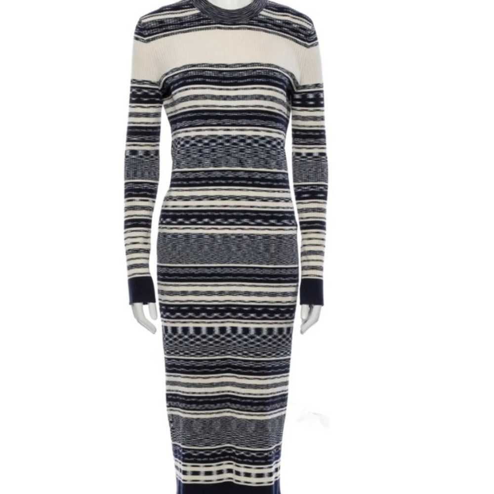 Tory Burch Julie Ribbed Knit Striped Dress Ivory … - image 7