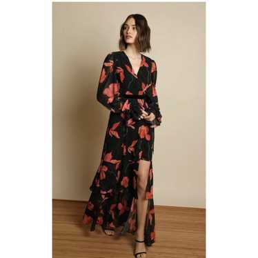 Anthropologie × Hutch Valentina Floral Wrap Maxi D