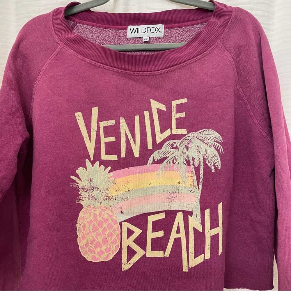 WILDFOX Venice Beach Colorful Graphic Raw Crop Cr… - image 3