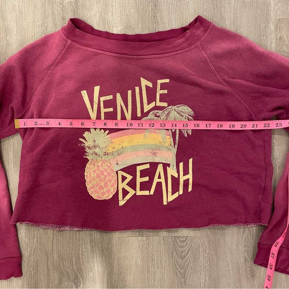 WILDFOX Venice Beach Colorful Graphic Raw Crop Cr… - image 5