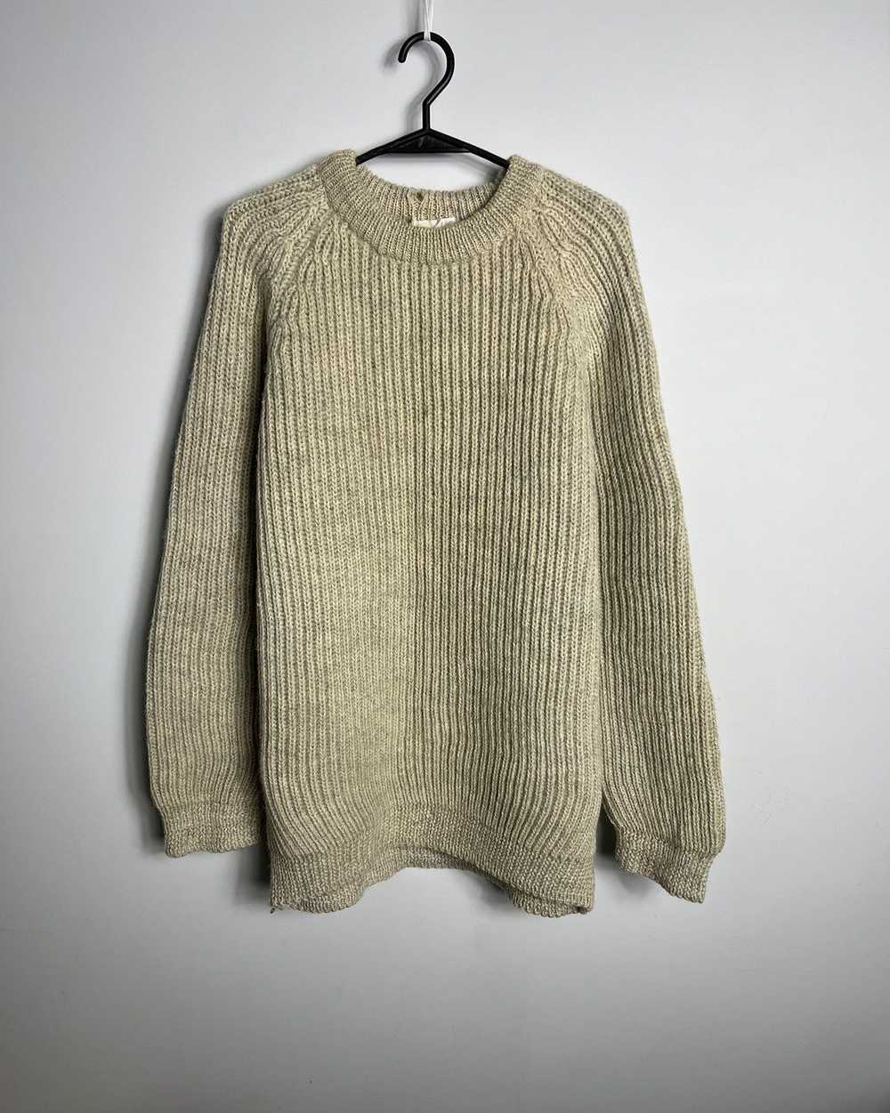 Rare × Vintage Heavy Sweater 100% Pure New Wool v… - image 2