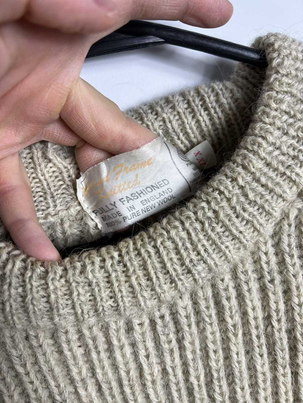 Rare × Vintage Heavy Sweater 100% Pure New Wool v… - image 3