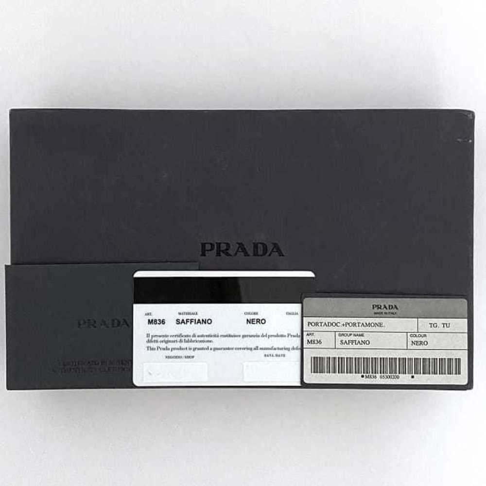 Prada Prada Bi-fold Long Wallet f-21482 Black NER… - image 11