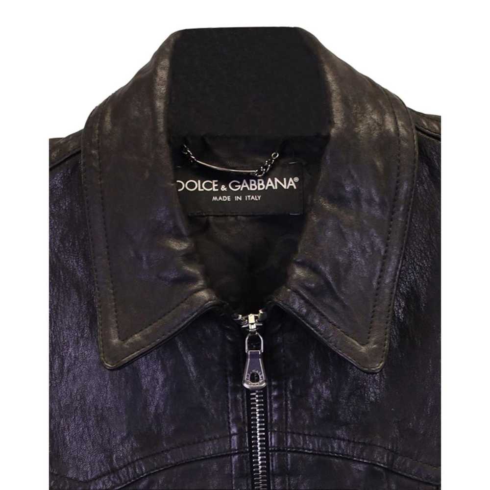 Dolce & Gabbana Leather biker jacket - image 3