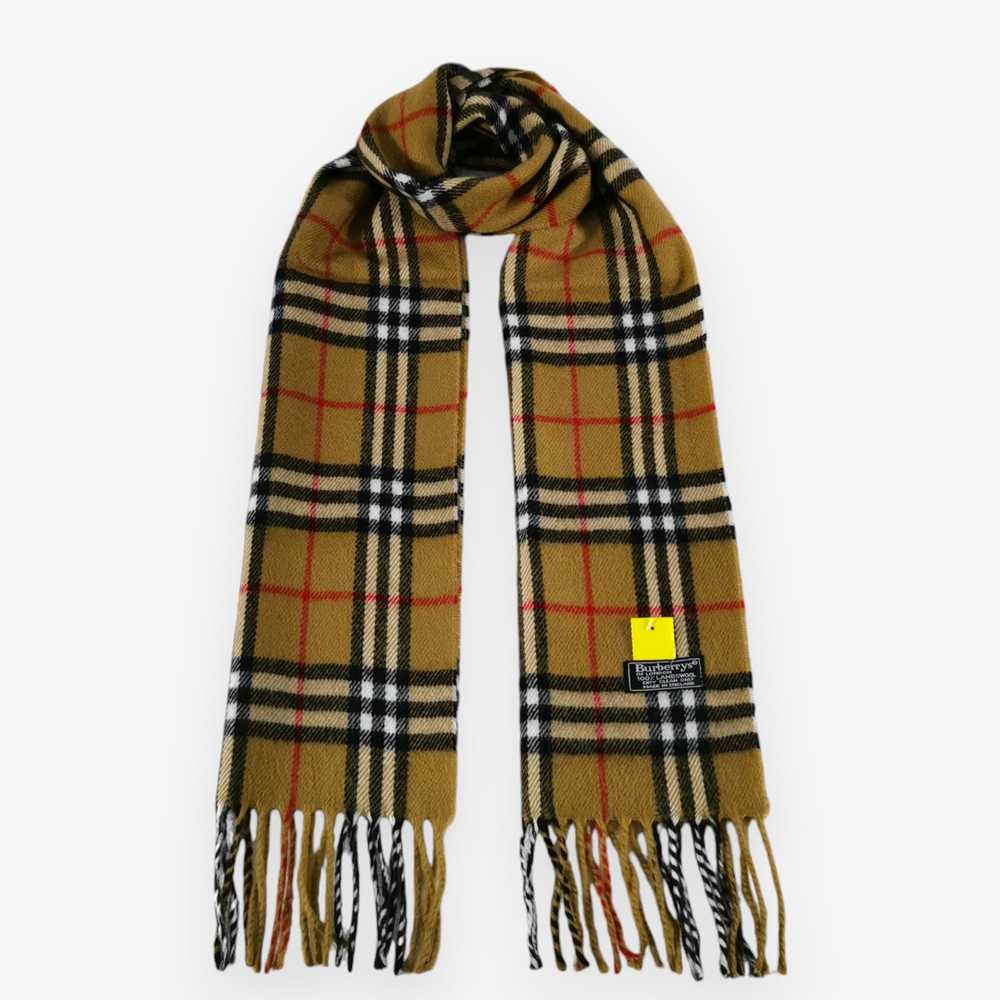 Burberry × Vintage Vintage Burberry Scarf Wool Ca… - image 1