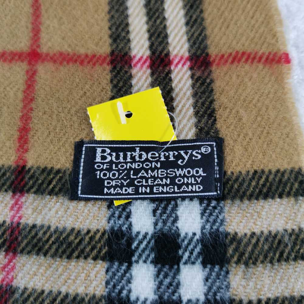 Burberry × Vintage Vintage Burberry Scarf Wool Ca… - image 4