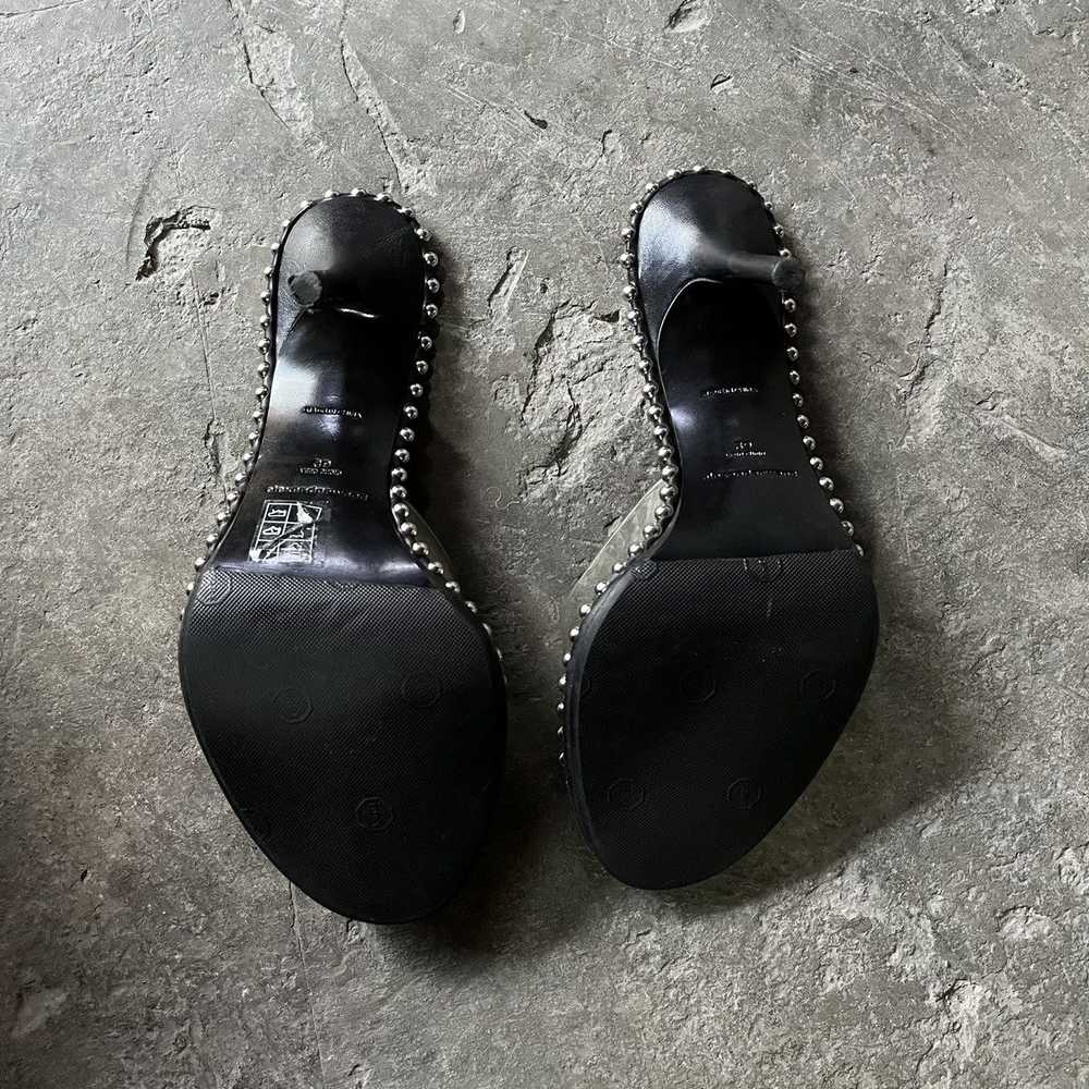 sora　alexanderwang ミュール Black Lambskin Leather Miniskort in BLACK | alexanderwang®