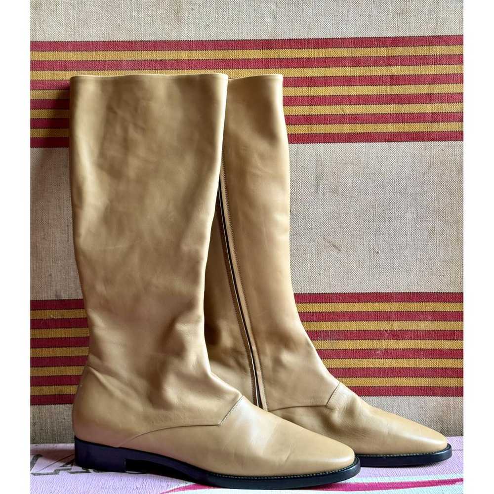 Jil Sander Leather riding boots - image 2