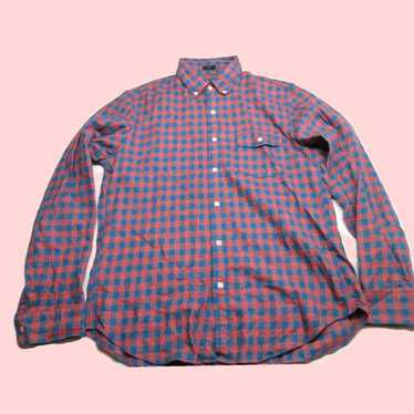 J.Crew Red and Blue Checkered Pattern Slim Fit Lo… - image 1