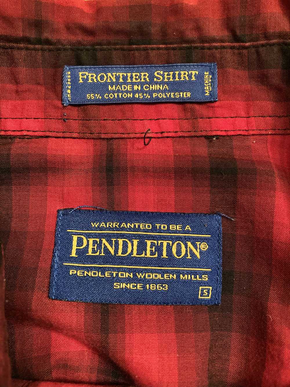 Pendleton Pendleton Men's Pearl Snap Red Plaid We… - image 3