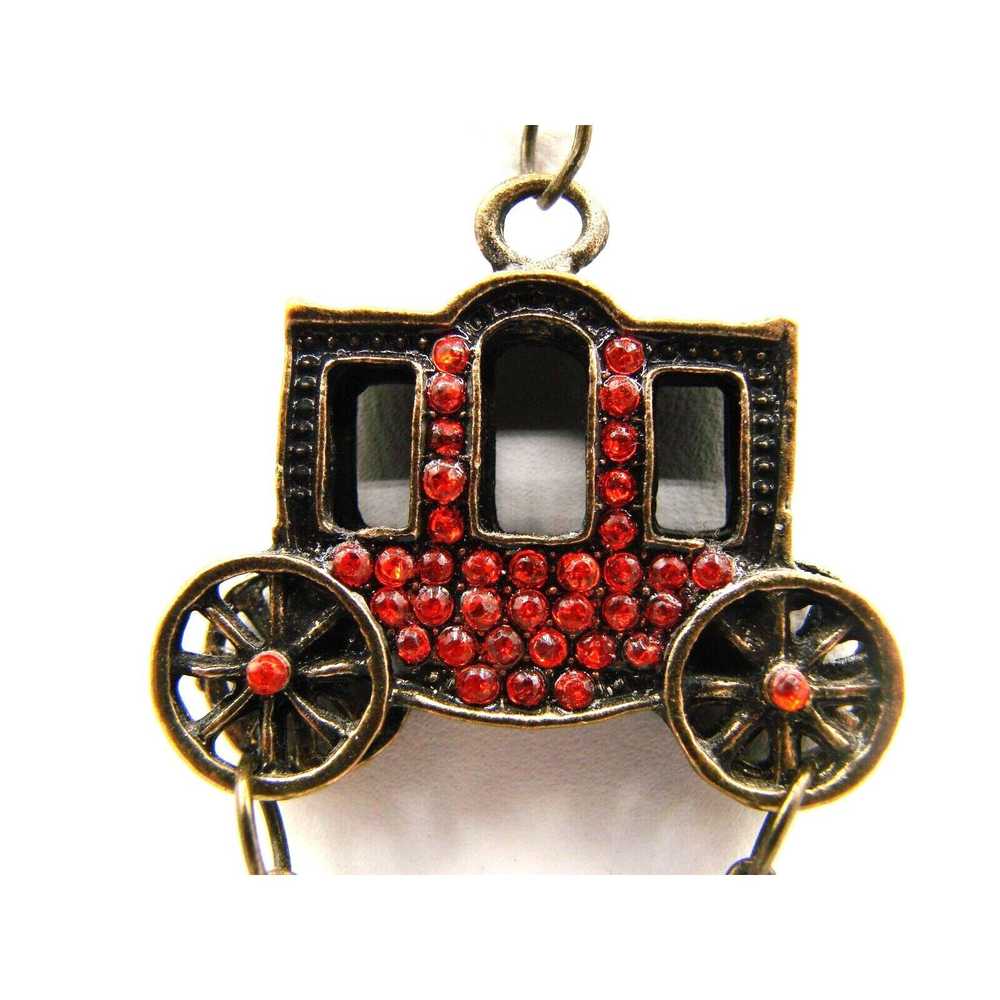 Vintage Cinderella Carriage and Slipper Red Rhine… - image 4