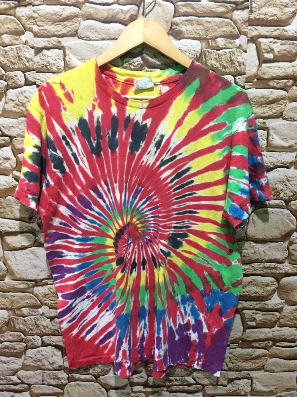 Hanes × Vintage Vintage 80s Tie Dye Designer shirt - image 1