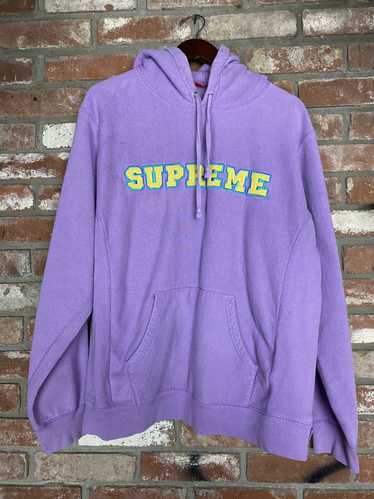 Supreme Supreme Purple Corduroy Spell out Hoodie