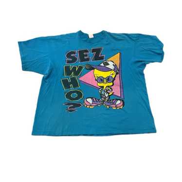 Popular Vintage Looney Tunes Tweety Bird Sez Who Retro Graphic Tee Shirt Kids XL