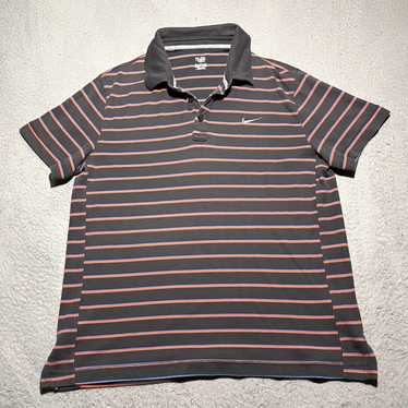 Nike Authentic Mens XL Stripe Cotton Blend Polo S… - image 1