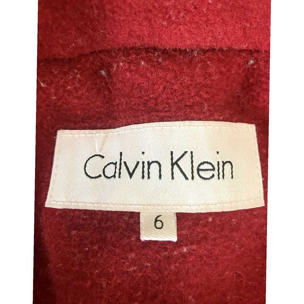 Calvin Klein Luxurious Red Wool Polyester Rayon B… - image 4