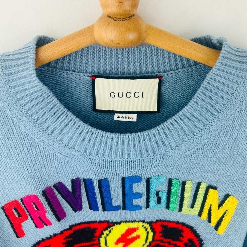 Gucci GUCCI Knit Sweater Embroidery Thick Sergio … - image 2