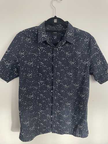 Theory Theory navy blue short sleeve button up