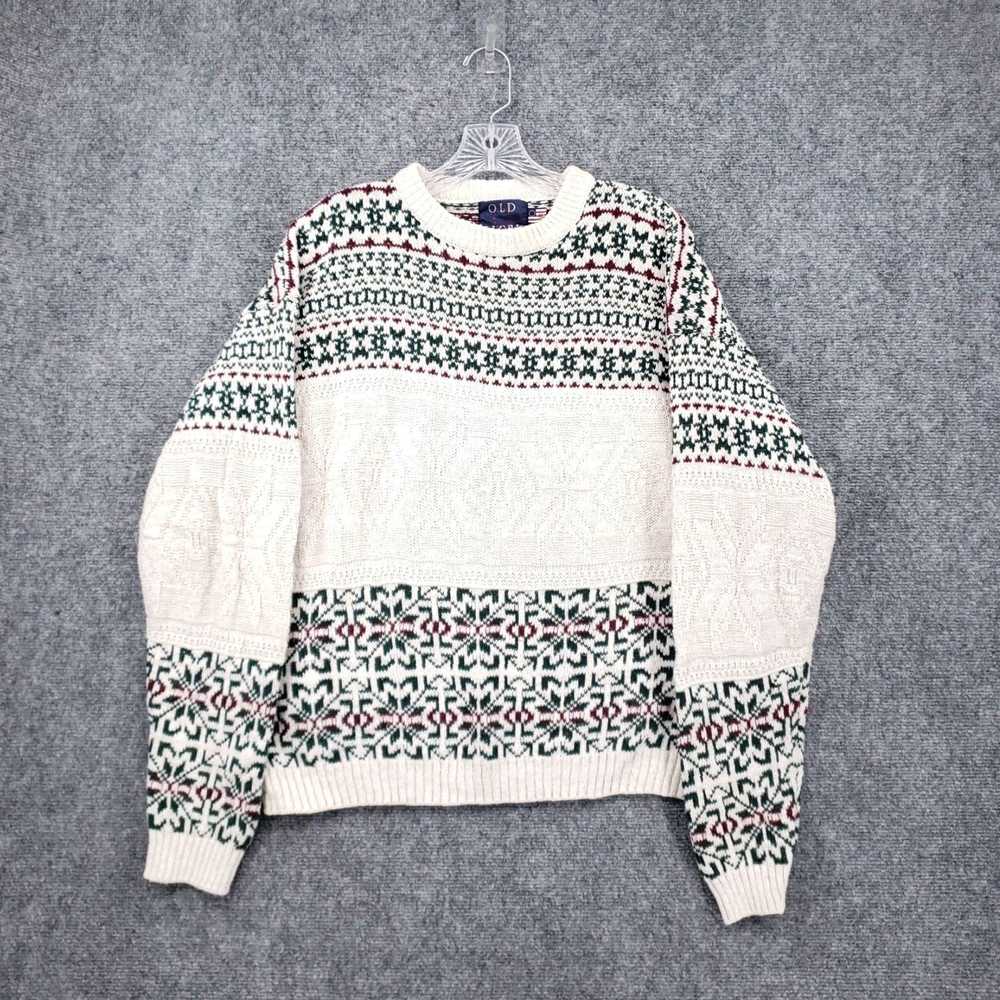 Vintage Authentic Timeless White Fair Isle Nordic… - image 1