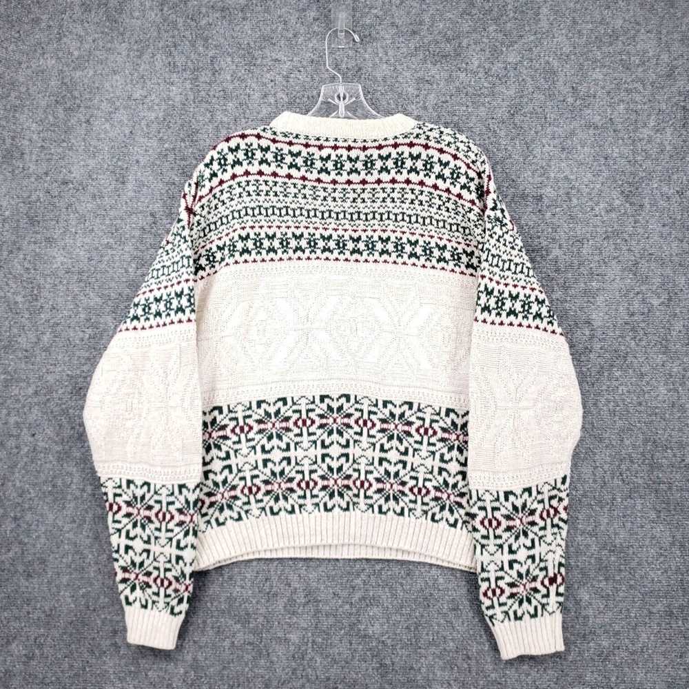 Vintage Authentic Timeless White Fair Isle Nordic… - image 2