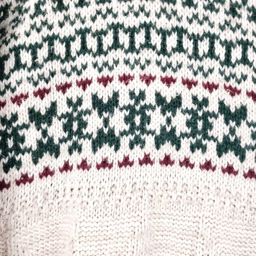 Vintage Authentic Timeless White Fair Isle Nordic… - image 4